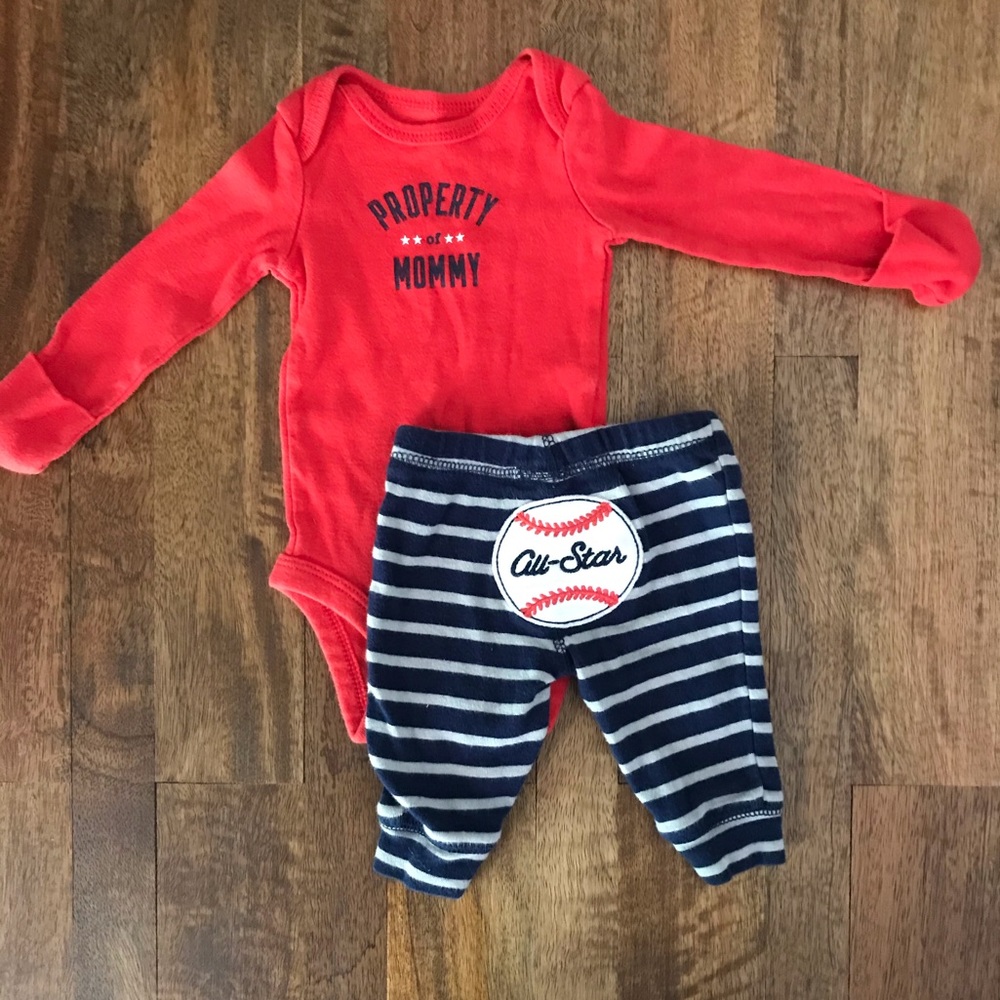 ⚾️Property of Mommy Onesie and Pant Set